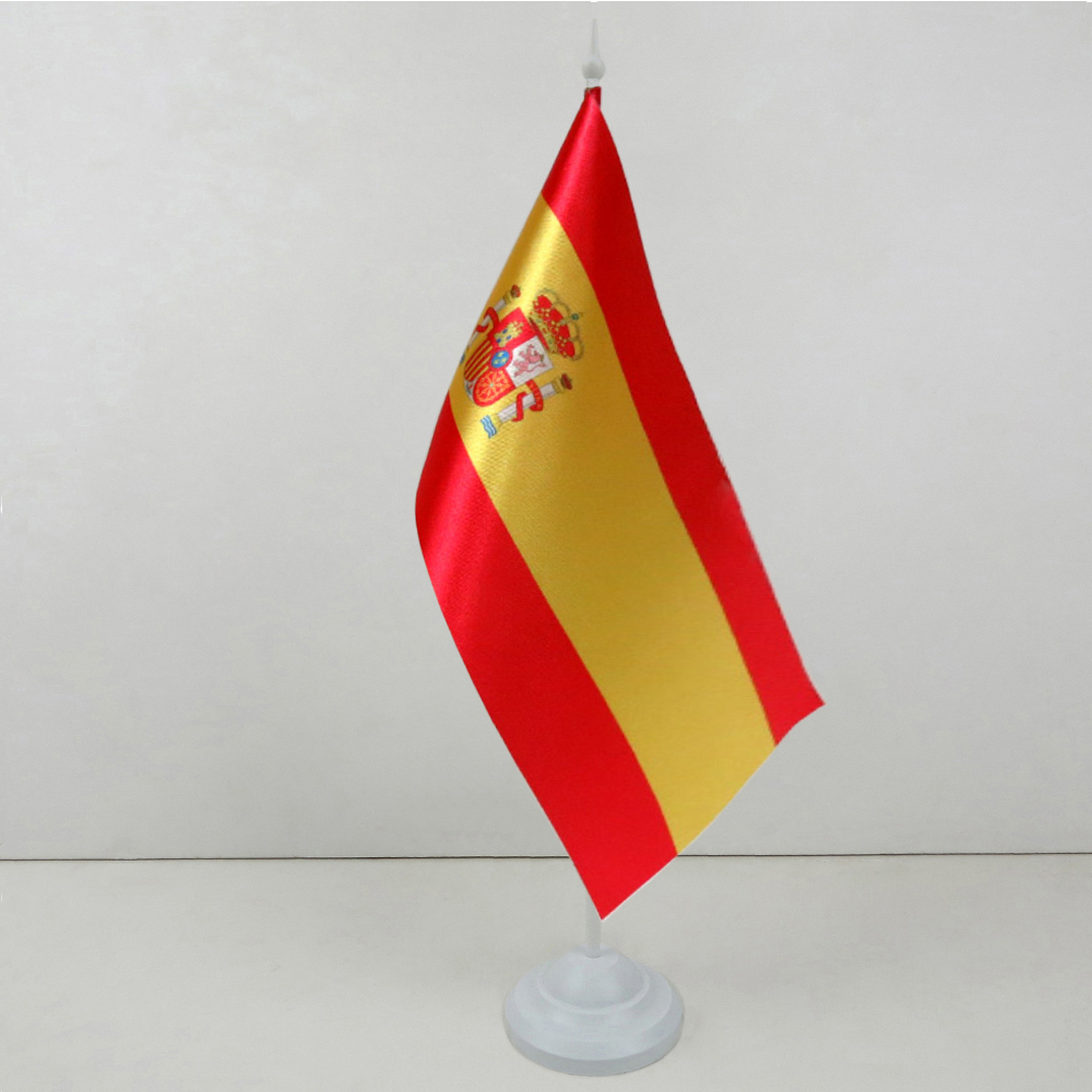 Прапорець Іспанії на пластиковій підставці Прапорець Іспанії на пластиковій підставці